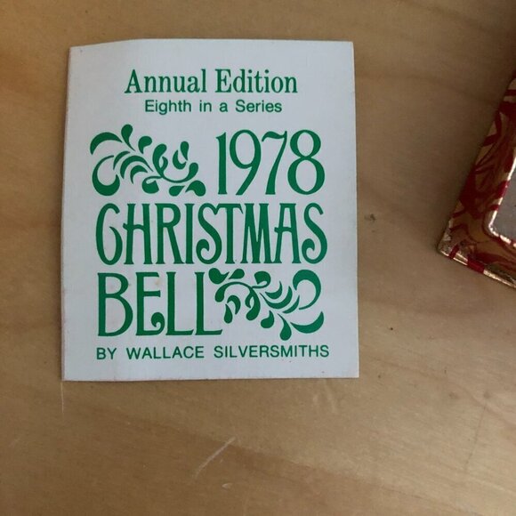 1978 Wallace Silversmiths Silver Anniversary Sleigh Bell - 8th Annual Ornament - Picture 8 of 10